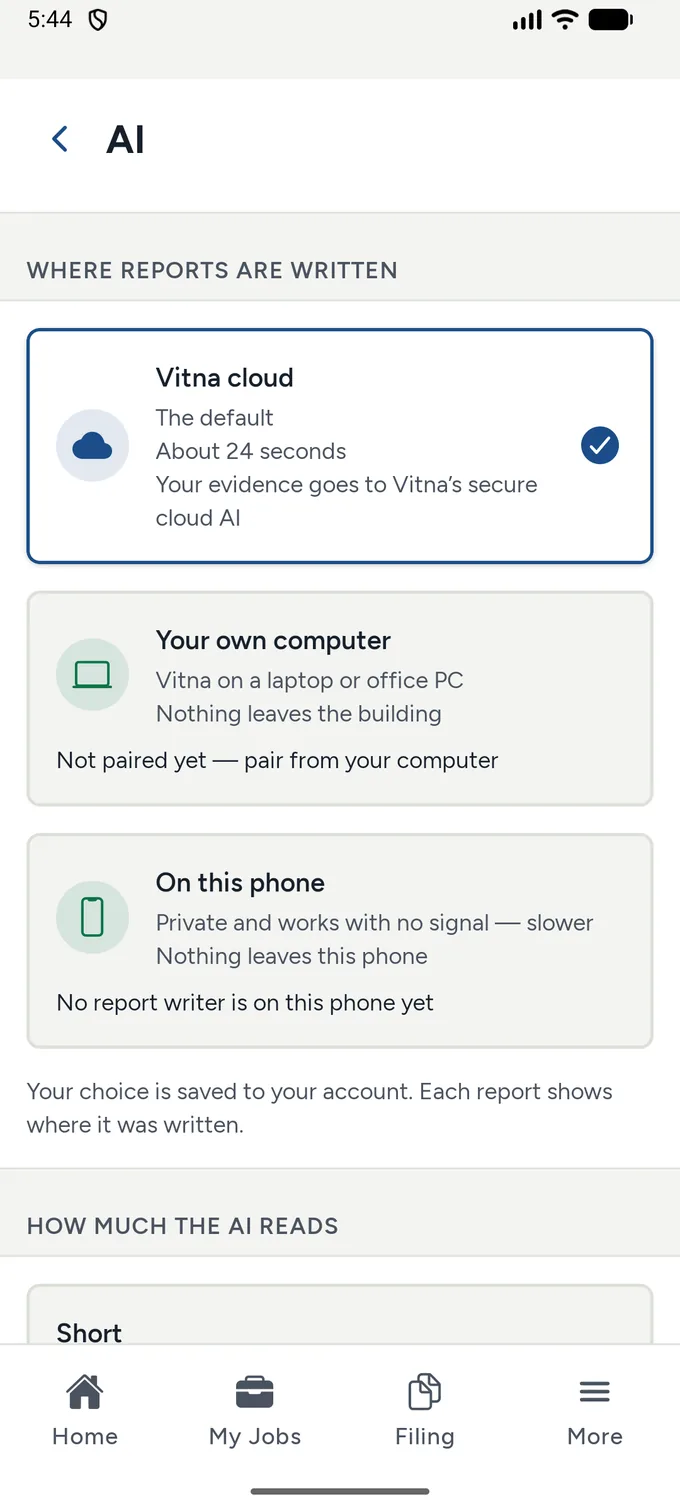 The Vitna app — your data, your call
