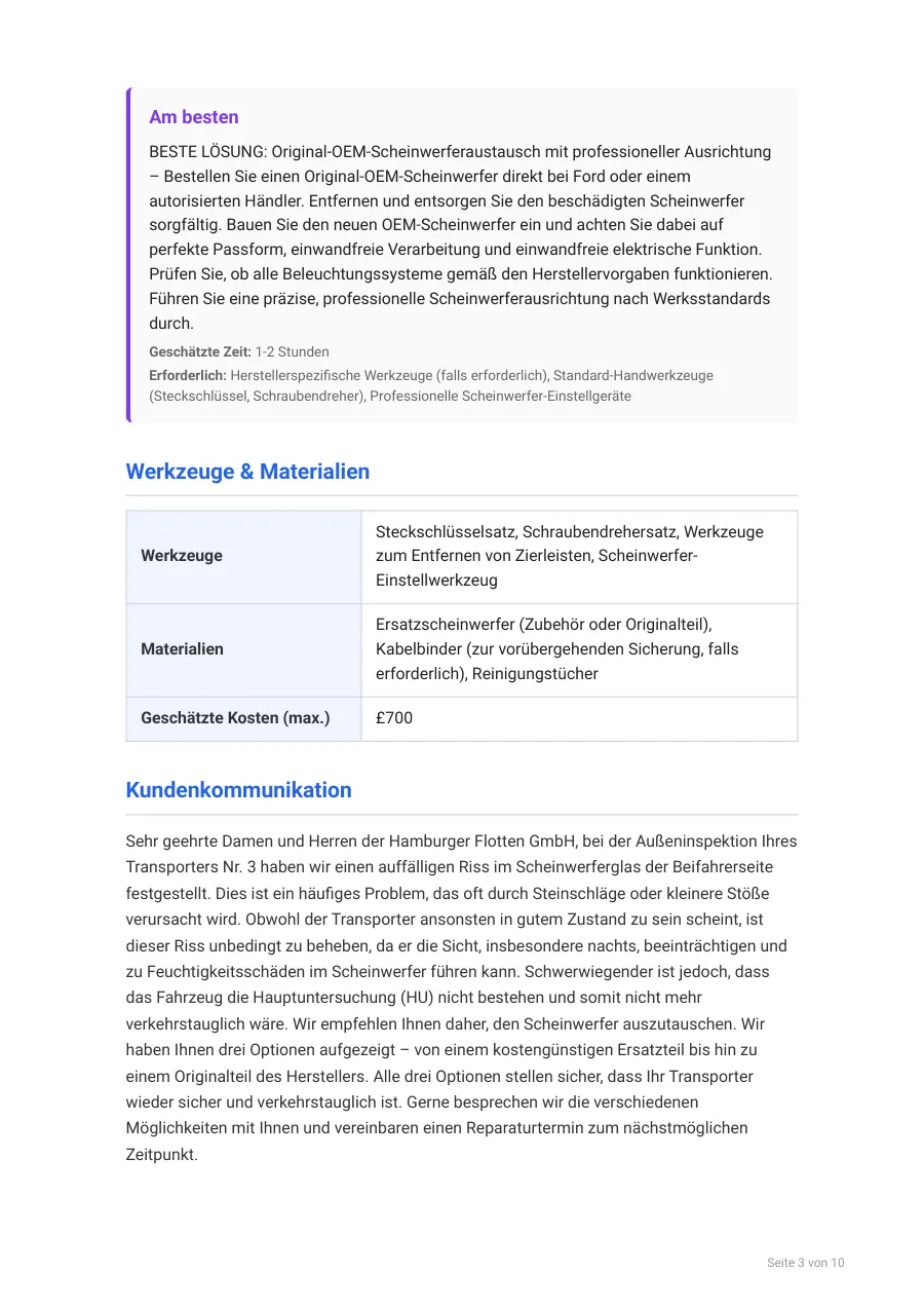 Sample report page 3