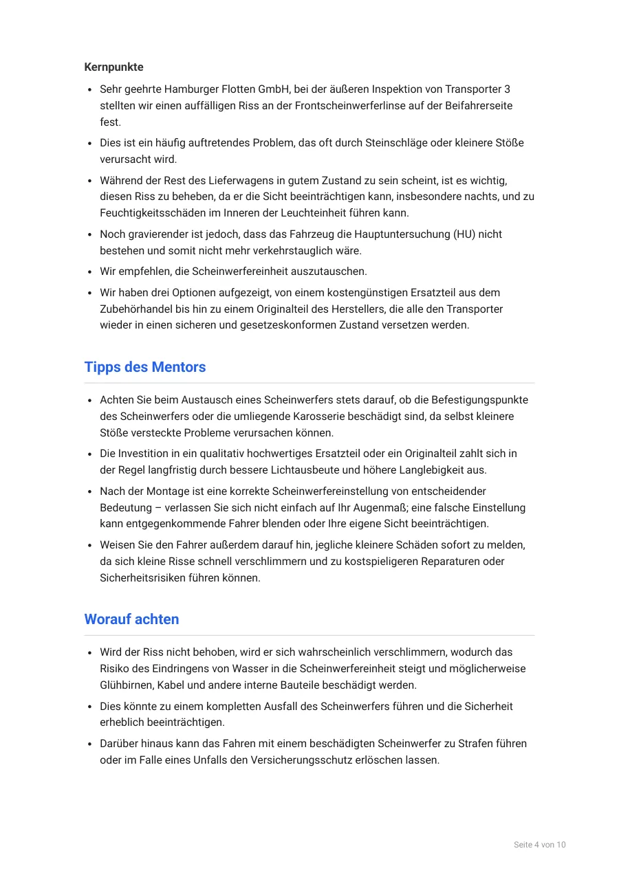 Sample report page 4